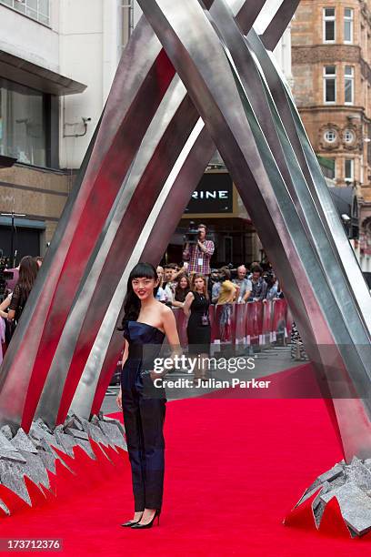 Rila Fukushima attends the UK Premiere of 'The Wolverine' at Empire Leicester Square on July 16, 2013 in London, England.