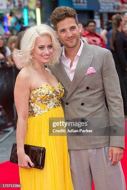 Kimberly Wyatt, and Max Rogers attend the UK Premiere of 'The Wolverine' at Empire Leicester Square on July 16, 2013 in London, England.