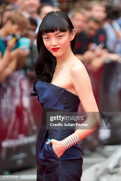 Rila Fukushima attends the UK Premiere of 'The Wolverine' at Empire Leicester Square on July 16, 2013 in London, England.