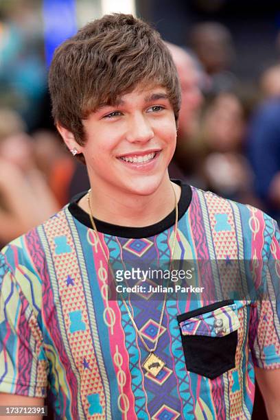 Austine Mahone attends the UK Premiere of 'The Wolverine' at Empire Leicester Square on July 16, 2013 in London, England.