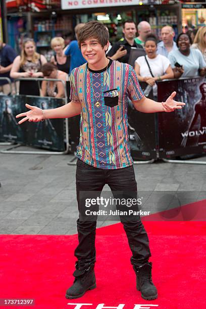 Austine Mahone attends the UK Premiere of 'The Wolverine' at Empire Leicester Square on July 16, 2013 in London, England.