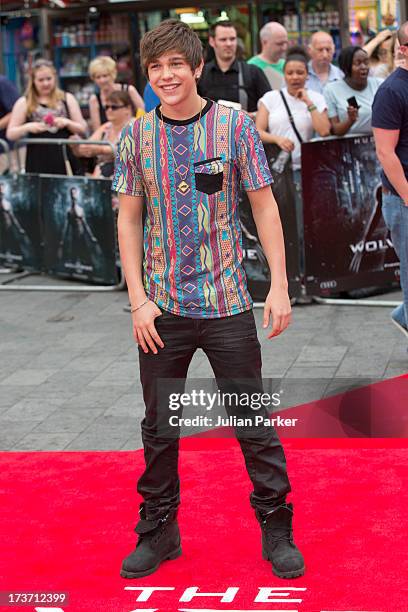 Austine Mahone attends the UK Premiere of 'The Wolverine' at Empire Leicester Square on July 16, 2013 in London, England.