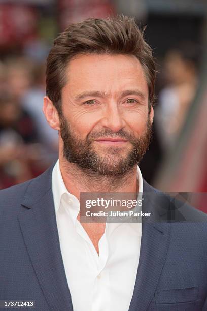 Hugh Jackman attends the UK Premiere of 'The Wolverine' at Empire Leicester Square on July 16, 2013 in London, England.