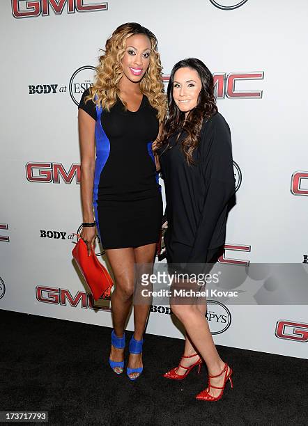 Professional volleyball players Kim Glass and Lindsey Berg attend ESPN the Magazine 5th annual "Body Issue" party at Lure on July 16, 2013 in...