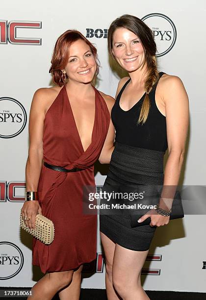 Professional snowboarder Elena Hight and Professional skier Kaya Turski attends ESPN The Magazine 5th annual "Body Issue" party at Lure on July 16,...