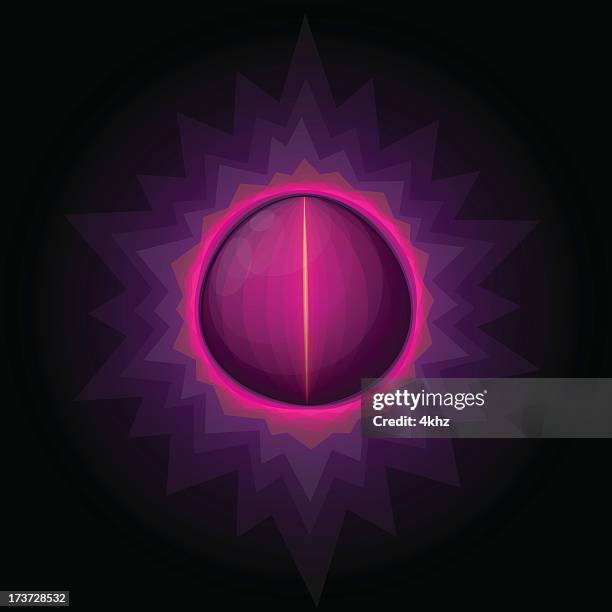 evil eye glowing in dark - dark eye circles stock illustrations
