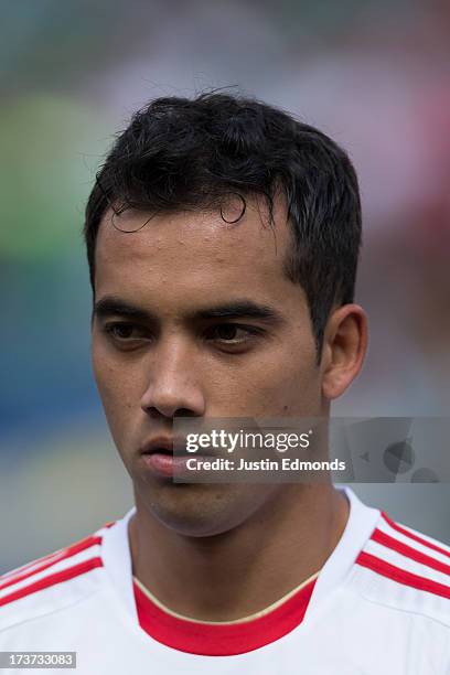 Adrian Aldrete of Mexico before taking on Martinique in a CONCACAF Gold Cup match at Sports Authority Field at Mile High on July 14, 2013 in Denver,...