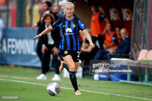 Anja Sonstevold of FC Internazionale in action during the Women Serie A match between AS Roma and FC Internazionale at Stadio Tre Fontane on October...