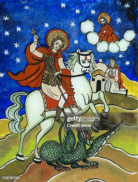 st. george - saint george stock illustrations