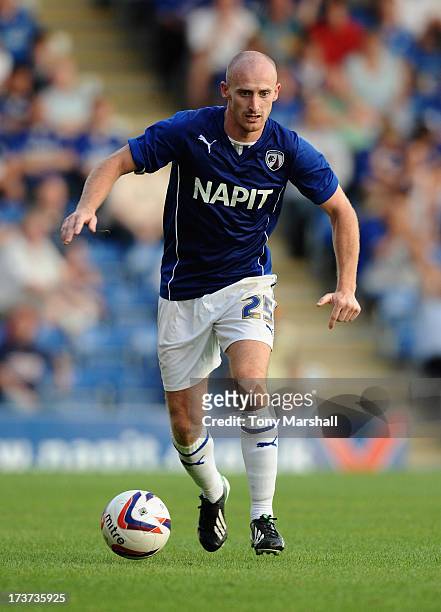 Drew Talbot of Chesterfield during the Pre Season Friendly match between Chesterfield and Nottingham Forest at Proact Stadium on July 16, 2013 in...