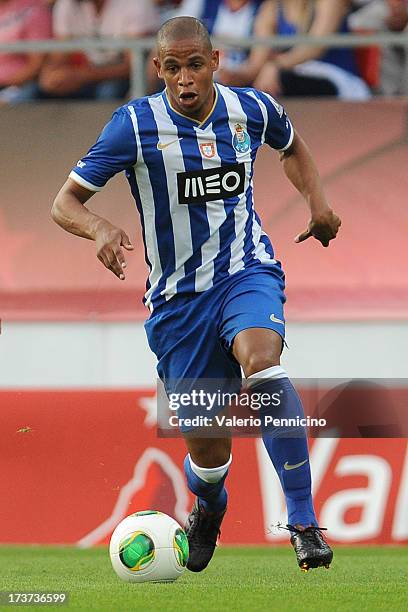 Fernando of FC Porto in action during the pre-season friendly match between FC Porto and Olympique Marseille at Estadio Tourbillon on July 13, 2013...