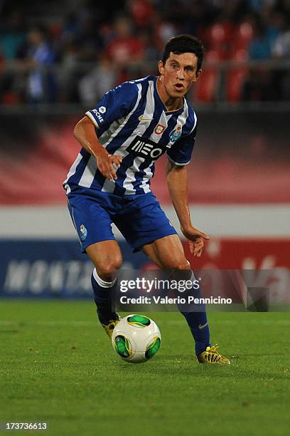 Castro of FC Porto in action during the pre-season friendly match between FC Porto and Olympique Marseille at Estadio Tourbillon on July 13, 2013 in...