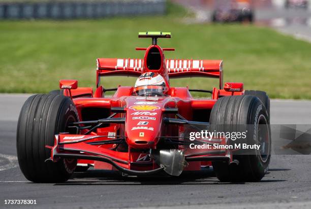 Kimi Raikkonen of Finland and the Ferrari team during the Canadian Grand Prix at the Circuit Giles Villeneuve on June 10th, 2007 in Montreal, Quebec,...