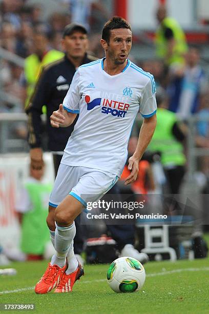 Morgan Amalfitano of Olympique Marseille in action during the pre-season friendly match between FC Porto and Olympique Marseille at Estadio...