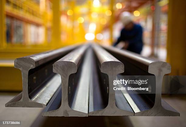 Rolling Rails 40 Operations Inside Oao Mechel Rail Production Facility Stock Photos ...