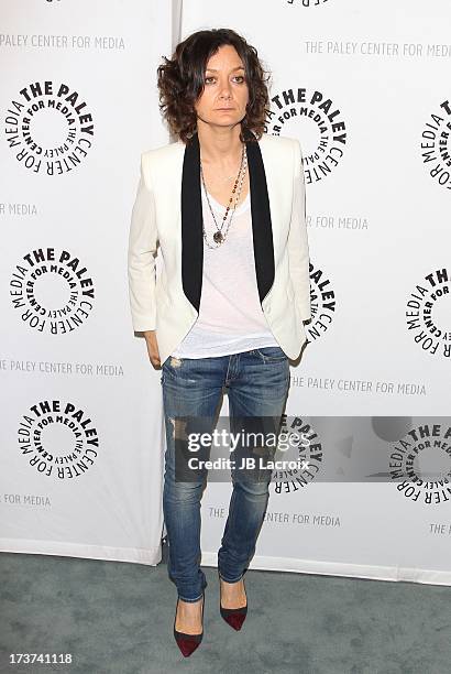 Sara Gilbert attends "An Evening With Web Therapy: The Craze Continues..." held at The Paley Center for Media on July 16, 2013 in Beverly Hills,...