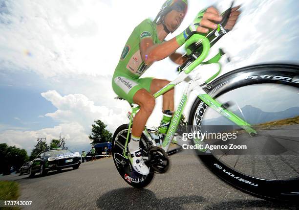 Peter Sagan of Slovakia and Team Cannondale in action during stage seventeen of the 2013 Tour de France, a 32KM Individual Time Trial from Embrun to...