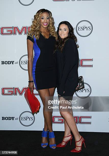 Professional Volleyball Players Kim Glass and Lindsey Berg attend the ESPN's 5th Annual Body At ESPYS at Lure on July 16, 2013 in Hollywood,...