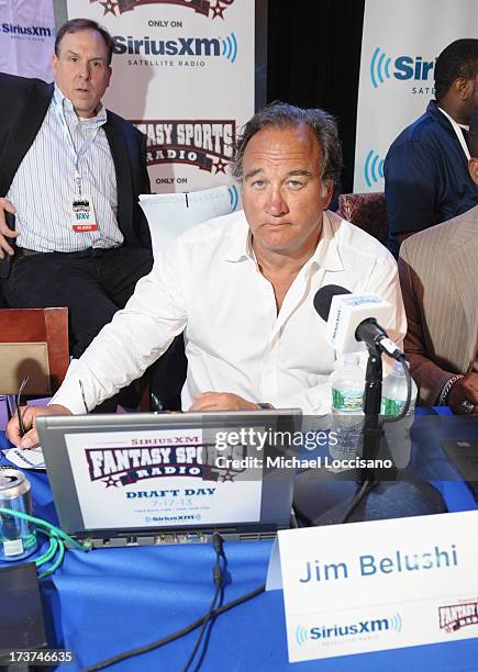 Actor Jim Belushi attends the SiriusXM Celebrity Fantasy Football Draft at Hard Rock Cafe - Times Square on July 17, 2013 in New York City.