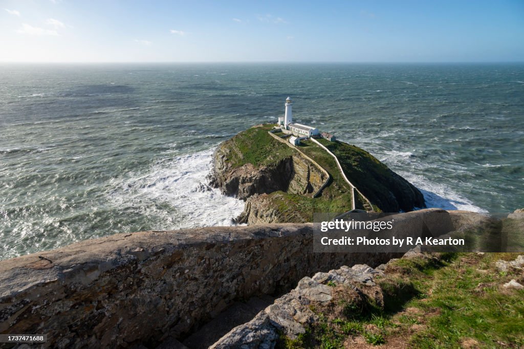 South Stack South Stack Lighthouse Anglesey North Wales High-Res Stock Photo ...
