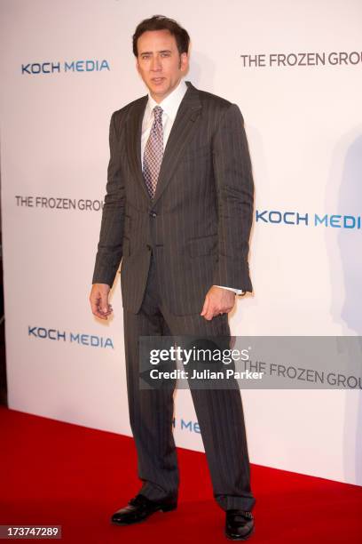 Nicolas Cage attends the UK Premiere of 'The Frozen Ground' at Vue West End on July 17, 2013 in London, England.