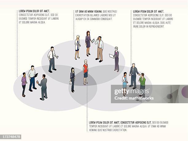 venn diagram template - mid section stock illustrations