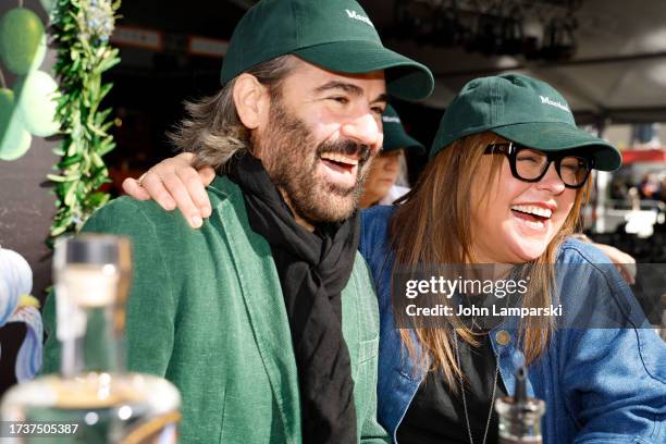 John Cusimano and Rachael Ray visit Staple Gin booth during the Food Network New York City Wine & Food Festival presented by Capital One - Grand...