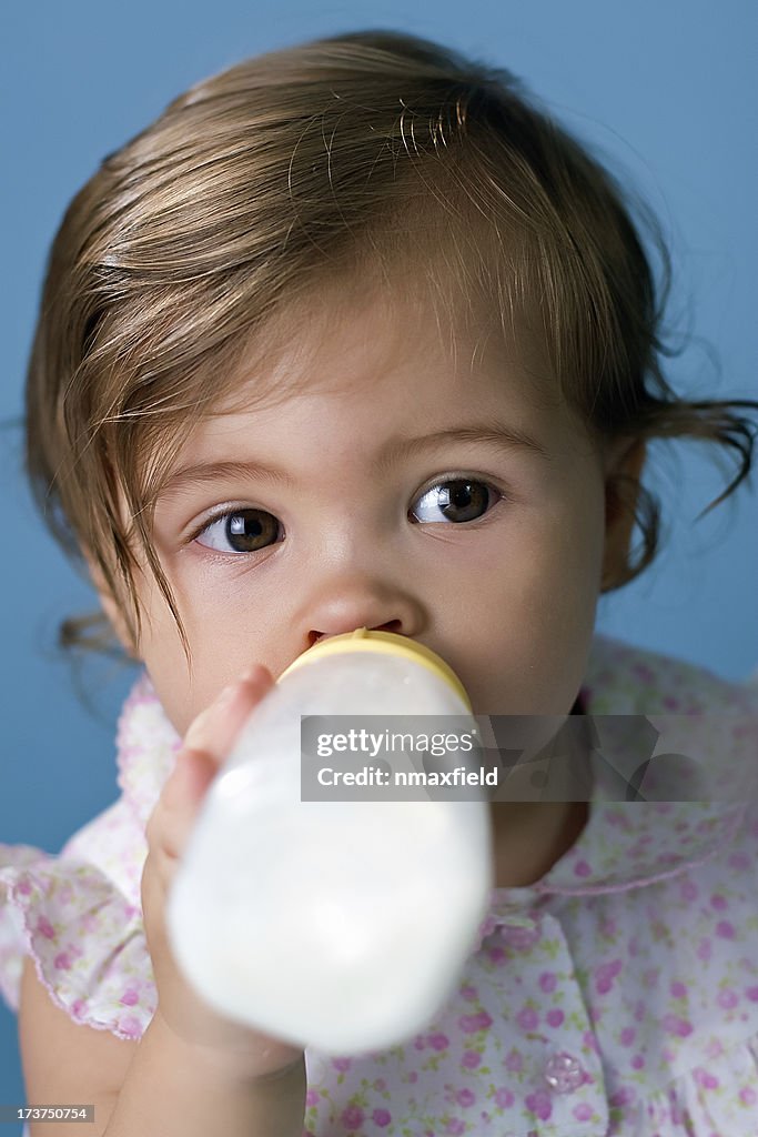 Drinking a bottle