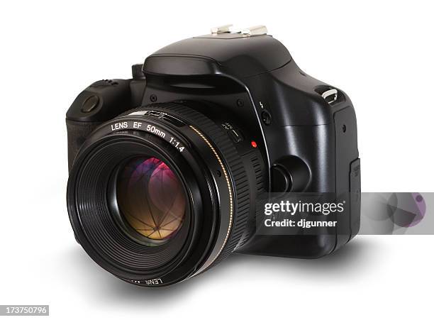 moderna digital câmara slr - câmara reflex digital de objetiva única imagens e fotografias de stock