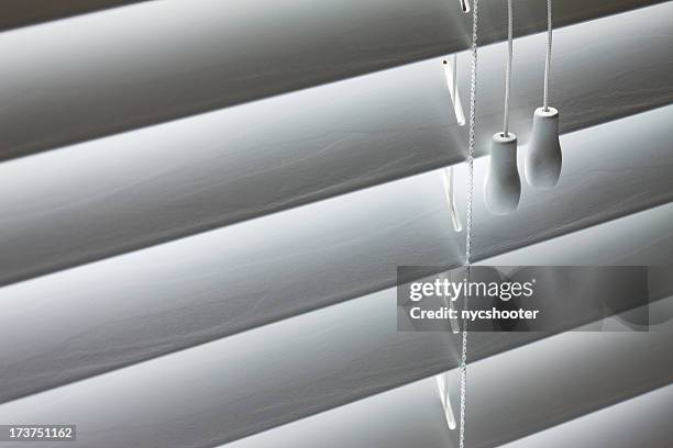 white wood blinds - window blinds stock pictures, royalty-free photos & images