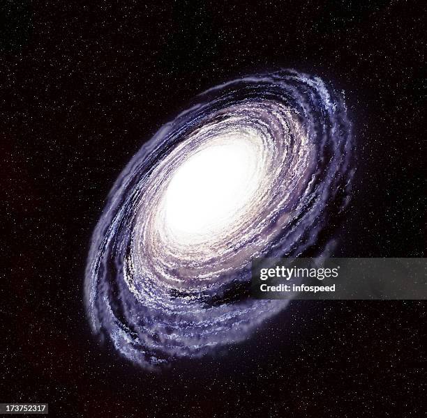 milchstraße in der galaxy oder universe - spiralgalaxie stock-fotos und bilder