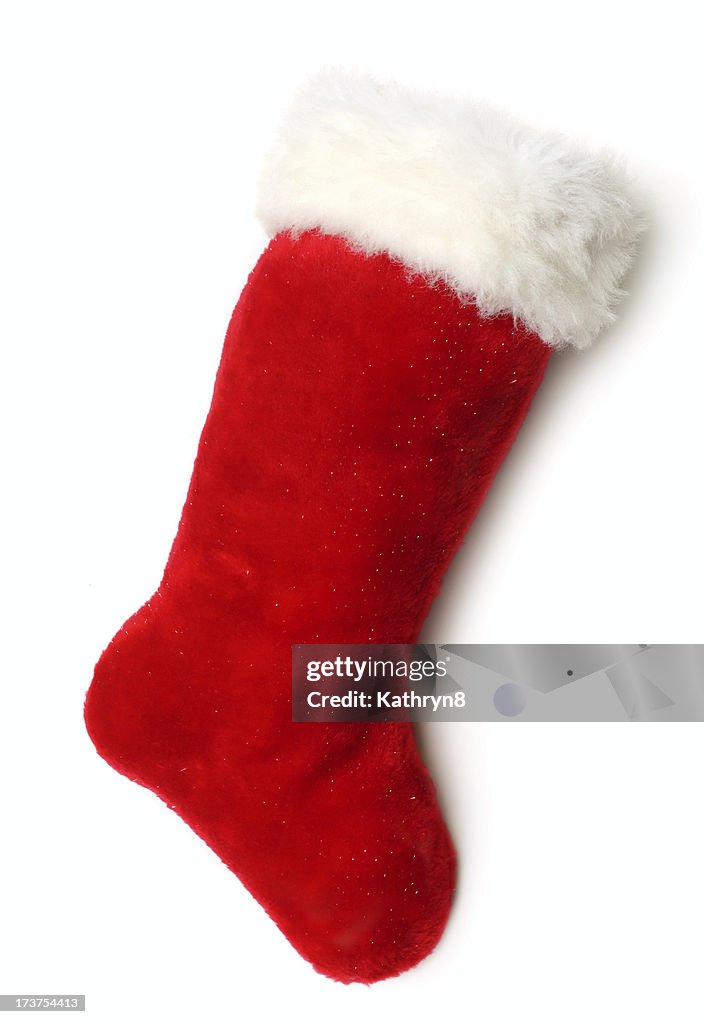 Christmas Stocking on White