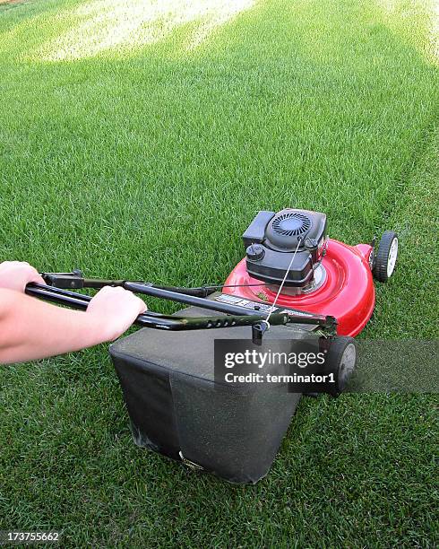 mowing the lawn - mowing lawn stock pictures, royalty-free photos & images