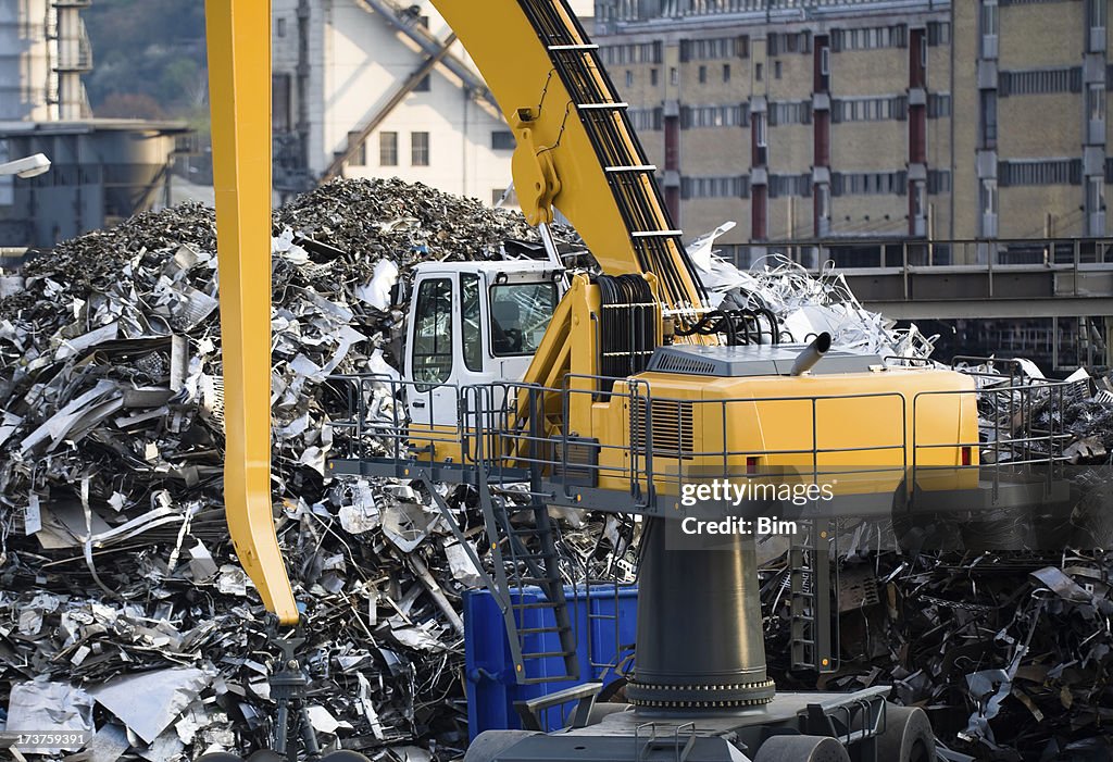 Mechanical Grabber at Recycling Plant