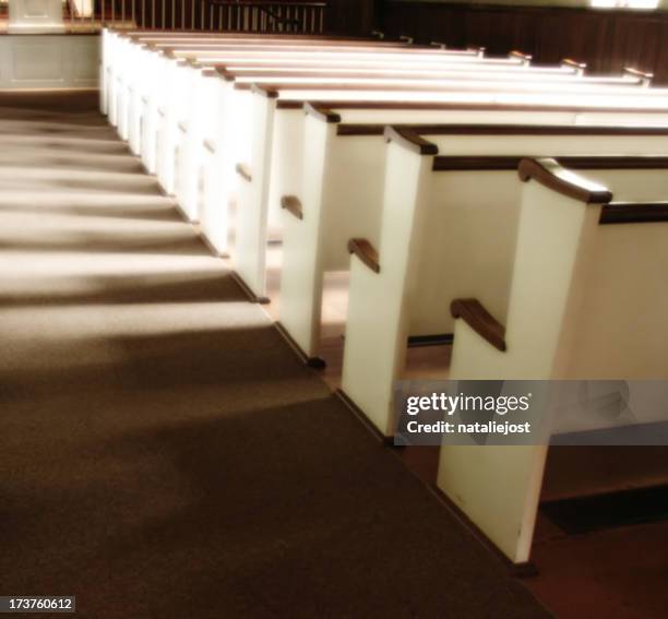 glowing pews - little chapel stock pictures, royalty-free photos & images