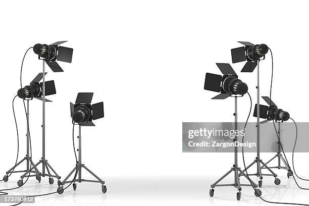 studio lighting equipment ii - television studio lights stock pictures, royalty-free photos & images