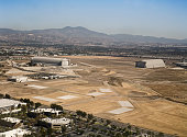 Industrial area of El Toro with mountains in background