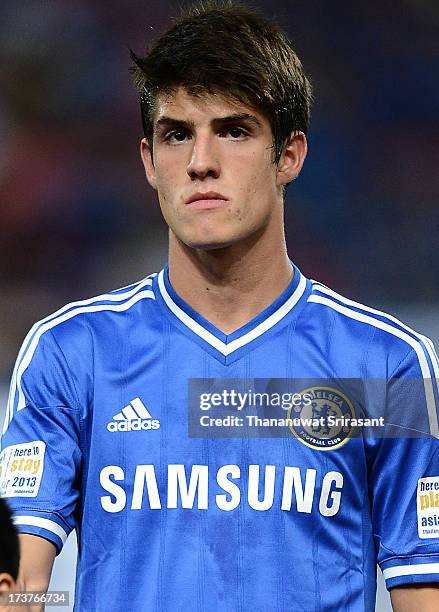 Lucas Piazon of Chelsea FC during the international friendly match between Chelsea FC and the Singha Thailand All-Star XI Rajamangala Stadium on July...