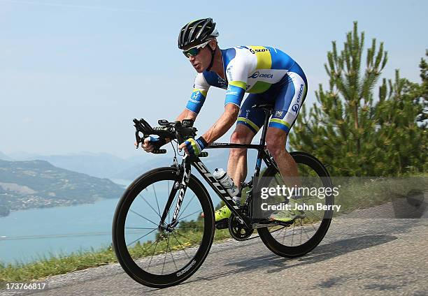 Stuart O'Grady of Australia and Team Orica GreenEdge rides during stage seventeen of the 2013 Tour de France, a 32KM Individual Time Trial from...