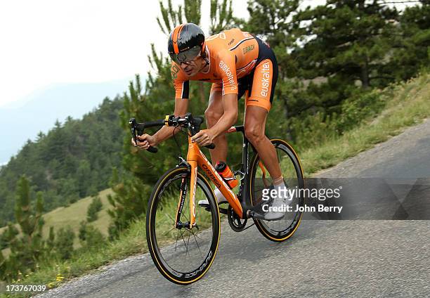 Mikel Astarloza of Spain and Team Euskaltel-Euskadi in action during stage seventeen of the 2013 Tour de France, a 32KM Individual Time Trial from...