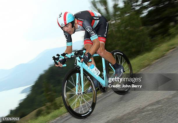 Maxime Monfort of Belgium and Team Radioshack Leopard in action during stage seventeen of the 2013 Tour de France, a 32KM Individual Time Trial from...