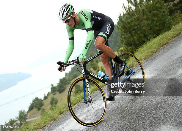 Robert Gesink of the Nederlands and Team Belkin Pro Cycling in action during stage seventeen of the 2013 Tour de France, a 32KM Individual Time Trial...