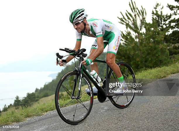 Maxime Mederel of France and Team Sojasun in action during stage seventeen of the 2013 Tour de France, a 32KM Individual Time Trial from Embrun to...