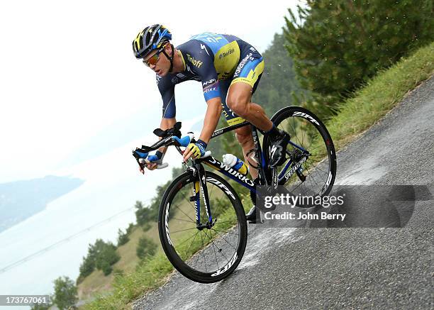 Nicolas Roche of Ireland and Team Saxo-Tinkoff in action during stage seventeen of the 2013 Tour de France, a 32KM Individual Time Trial from Embrun...
