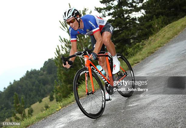 Sylvain Chavanel of France and Team Omega Pharma-Quick Step in action during stage seventeen of the 2013 Tour de France, a 32KM Individual Time Trial...
