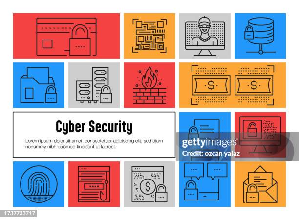 cyber security related vector banner design concept. global multi-sphere ready-to-use template. web banner, website header, magazine, mobile application etc. modern design. - payment encryption stock illustrations