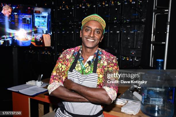 Marcus Samuelsson attends the Food Network New York City Wine & Food Festival presented by Capital One - Grand Tasting featuring Culinary...