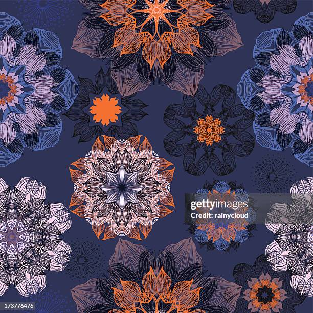 dark paradise - mandala vector stock illustrations