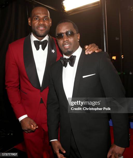 Player LeBron James and musician Sean "Diddy" Combs attend The 2013 ESPY Awards at Nokia Theatre L.A. Live on July 17, 2013 in Los Angeles,...