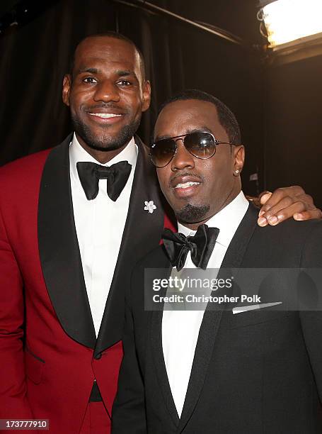 Player LeBron James and musician Sean "Diddy" Combs attend The 2013 ESPY Awards at Nokia Theatre L.A. Live on July 17, 2013 in Los Angeles,...